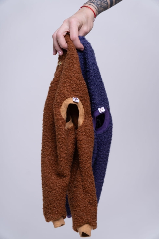 spodnie do dwuczęściowego kombinezonu dla whippeta boucle  BarankoweLove Pomerdane