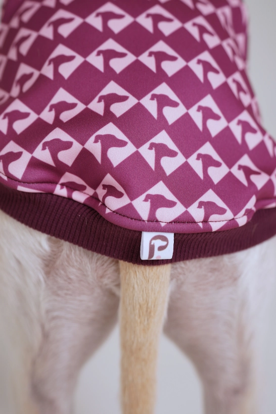 detal wzoru w malinowe charcie głowy